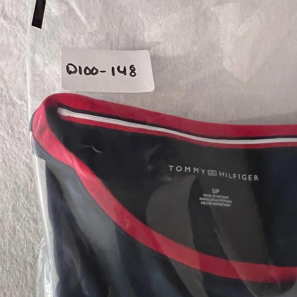 Tommy Hilfiger Dress Womens Small Blue Short Sleeve V-Neck Pullover Cotton Logo - Picture 9 of 9